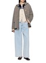Figure View - Click To Enlarge - EENK - Textured Striped Patchwork Knit Cardigan