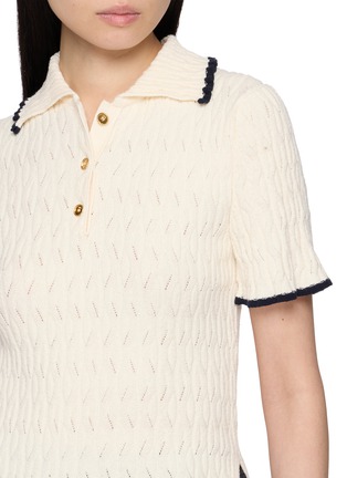  - EENK - Contrast Trim Knit Top