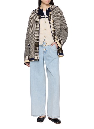 Figure View - Click To Enlarge - EENK - Wide Leg Jeans