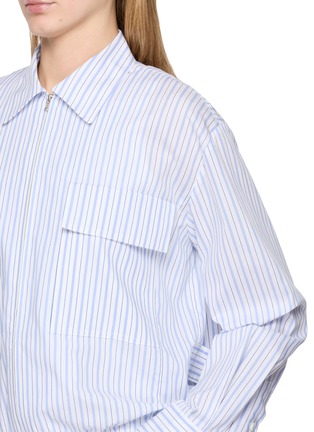  - EENK - Striped Pocket Bomber Shirt Jacket