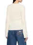 Back View - Click To Enlarge - EENK - Layered Ribbed Wool Knit Top