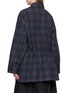 Back View - Click To Enlarge - EENK - Unbalanced Collar Chequered Jacket