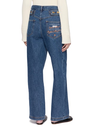 Back View - Click To Enlarge - EENK - Relaxed Fit Denim Cotton Pants