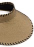 Detail View - Click To Enlarge - CA4LA - Beat Bow Back Contrast Stitch Paper Raffia Visor