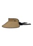 CA4LA Beat Bow Back Contrast Stitch Paper Raffia Visor