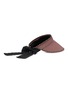 Detail View - Click To Enlarge - CA4LA - Beat Bow Back Contrast Stitch Paper Raffia Visor