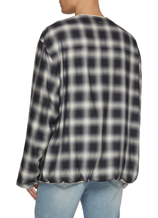 Back View - Click To Enlarge - WOOYOUNGMI - Ray Shadow Check Cardigan Jacket