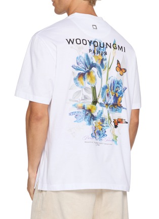 Back View - Click To Enlarge - WOOYOUNGMI - Floral Graphic Back Logo Print Cotton T-Shirt