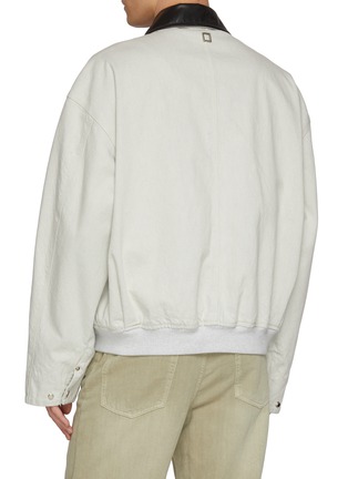 Back View - Click To Enlarge - WOOYOUNGMI - Contrast Collar Cotton Bomber Jacket