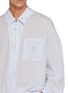  - WOOYOUNGMI - Striped Zip Up Logo Embroidered Shirt