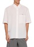 WOOYOUNGMI Pinstriped Square Logo Shirt