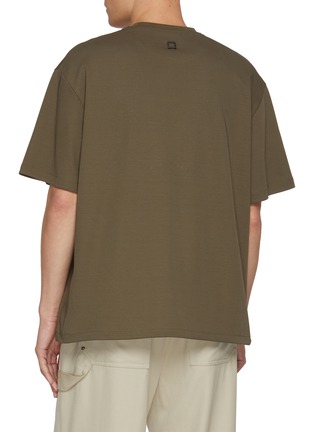 Back View - Click To Enlarge - WOOYOUNGMI - Logo Patch Relaxed Cotton T-Shirt