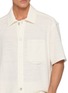  - WOOYOUNGMI - Textured Chest Pocket Cotton Linen Shirt