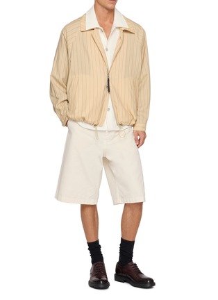 Figure View - Click To Enlarge - WOOYOUNGMI - Textured Chest Pocket Cotton Linen Shirt