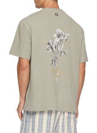 Back View - Click To Enlarge - WOOYOUNGMI - Flower Pot Graphic Chest Pocket Cotton T-Shirt