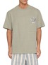 WOOYOUNGMI Flower Pot Graphic Chest Pocket Cotton T-Shirt
