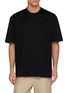 WOOYOUNGMI Lettering Back Logo Cotton Crewneck T-Shirt