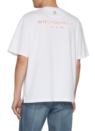 Back View - Click To Enlarge - WOOYOUNGMI - Tuft Embroidered Logo Print Cotton T-Shirt