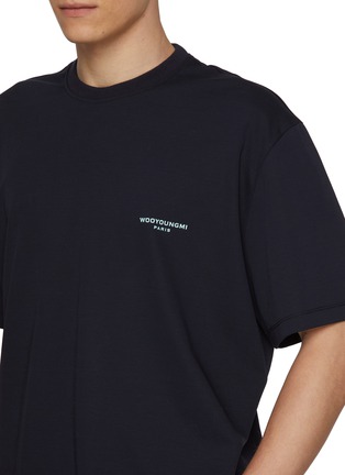  - WOOYOUNGMI - Tuft Embroidered Logo Print Cotton T-Shirt
