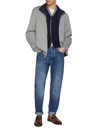 Figure View - Click To Enlarge - DREYDEN - Contrast Trim Wool Vest