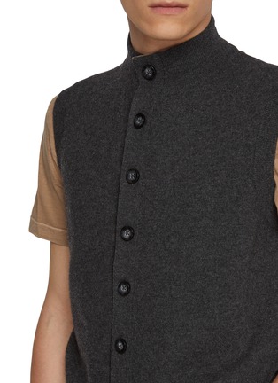  - DREYDEN - High Neck Button Up Wool Cashmere Vest