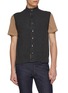 DREYDEN High Neck Button Up Wool Cashmere Vest