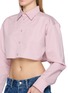  - BALENCIAGA - Cropped Cotton Silk Shirt