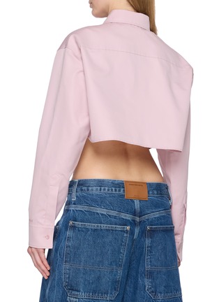 Back View - Click To Enlarge - BALENCIAGA - Cropped Cotton Silk Shirt