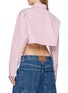 Back View - Click To Enlarge - BALENCIAGA - Cropped Cotton Silk Shirt
