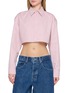 BALENCIAGA Cropped Cotton Silk Shirt