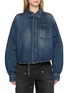 BALENCIAGA Classic Distressed Hem Denim Shirt