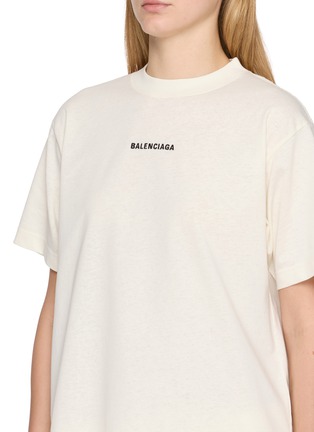  - BALENCIAGA - Logo Embroidered Cotton T-Shirt