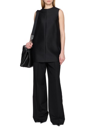 Figure View - Click To Enlarge - BALENCIAGA - Mini Cocoon Wool Silk Dress