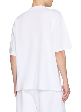 Back View - Click To Enlarge - BALENCIAGA - Messy Spray Logo Graphic T-Shirt