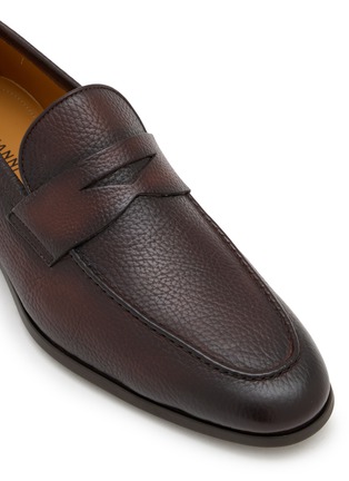 Detail View - Click To Enlarge - MAGNANNI - Diezma II Tumbled Leather Penny Loafers