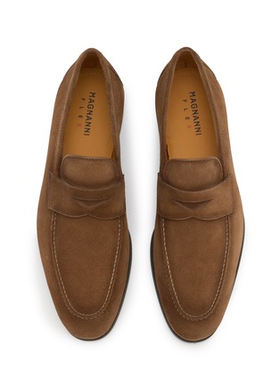 Detail View - Click To Enlarge - MAGNANNI - Diezma Suede Penny Strap Loafers