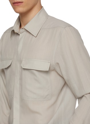  - RICK OWENS  - High Twist Wool Work Shirt