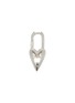 Main View - Click To Enlarge - AVGVST - Yes-No Heart Lock Rhodium Plated Silver Earring
