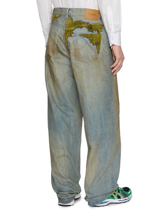 Back View - Click To Enlarge - DOUBLET - Moss Grown Wood Medium Wash Jeans