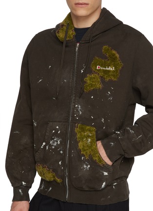  - DOUBLET - Moss Grown Embroidery Zip Up Cotton Hoodie
