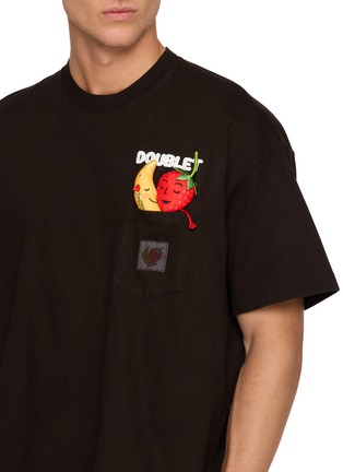  - DOUBLET - Pocket Graphic Embroidery Cotton T-Shirt