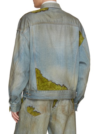 Back View - Click To Enlarge - DOUBLET - Moss Grown Wood Medium Wash Denim Jacket