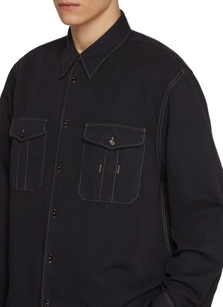  - STUDIO NICHOLSON - Utility Pocket Linen Cotton Shirt