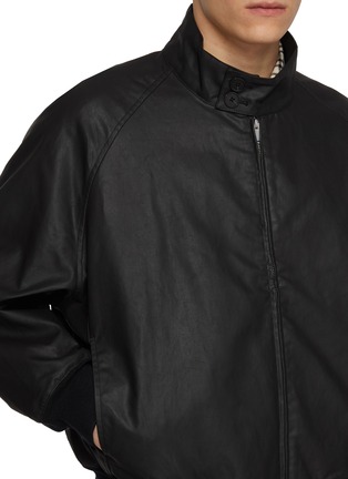  - STUDIO NICHOLSON - Collar Strap Polished Cotton Harrington Jacket