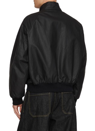 Back View - Click To Enlarge - STUDIO NICHOLSON - Collar Strap Polished Cotton Harrington Jacket