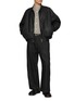 Figure View - Click To Enlarge - STUDIO NICHOLSON - Collar Strap Polished Cotton Harrington Jacket