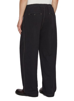 Back View - Click To Enlarge - STUDIO NICHOLSON - Drawstring Waist Linen Cotton Pants