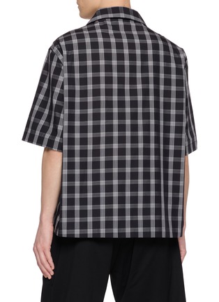 Back View - Click To Enlarge - STUDIO NICHOLSON - Checkered Camp Collar Cotton Shirt