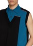  - KOLOR - Sleeveless Asymmetrical Panel Polo Knit Top