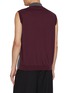 Back View - Click To Enlarge - KOLOR - Sleeveless Asymmetrical Panel Polo Knit Top